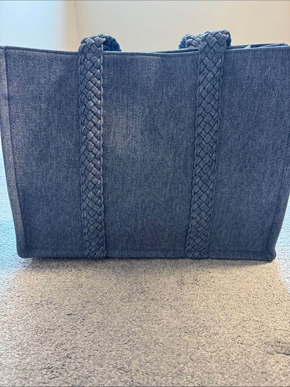 Women’s Sonoma 
 Braided Handle Denim Tote Bag - Blue